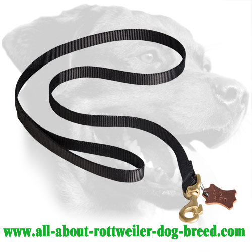 Nylon Rottweiler Leash Equipped with Comfy Handle